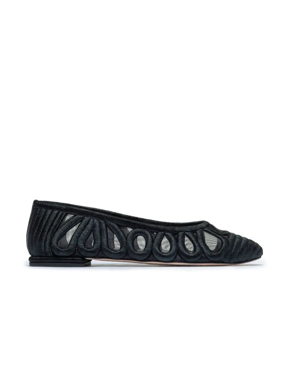 Bernardo Black Costa Mesh Ballet Flats